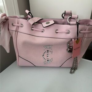 Juicy Couture Pink Tote with Silver Details